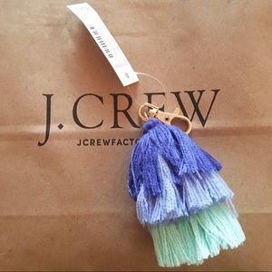 NWT J. Crew Keychain Layered Tassel Fob